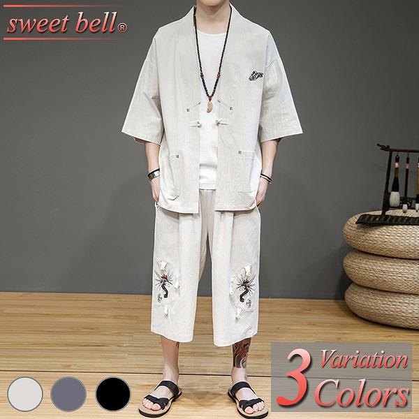 限定価格セール 甚平 メンズ 半袖 作務衣 夏用 男性用 麻 浴衣 着物 部屋着 刺繍 夏祭り 花火大会 おしゃれ しじら織り 大きいサイズ セットアップ 最新情報 Theculturewire Com