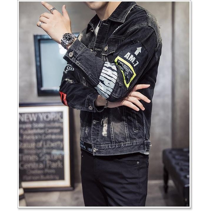 極美品 45R 麦サテンのPジャケット ヒッコリー デニム ジャケット ダブル 45R(フォーティファイブアール) 麦サテンのPジャケット 加工