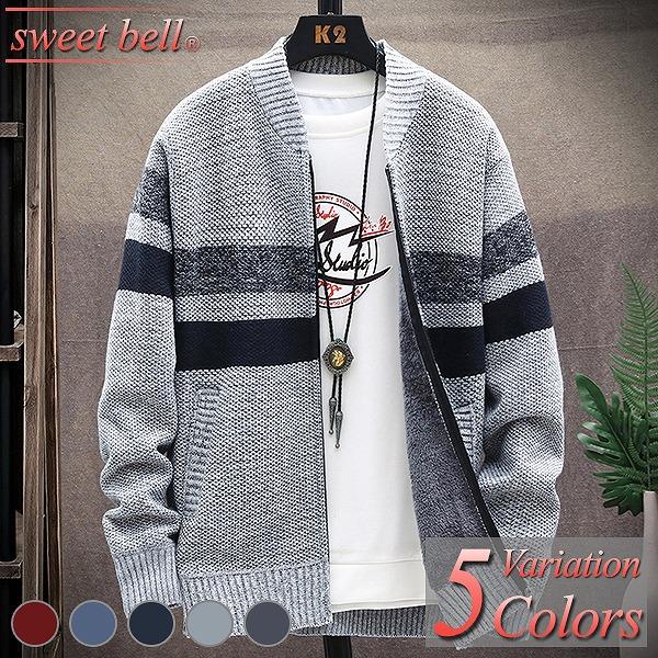 カーディガン メンズ ジップアップ Zipカーデ Vネック クルーネック 大きいサイズ おしゃれ 秋 冬 春 厚手 学生 ビジネス ノルディック アーガイル U1b215 6608p45c Sweet Bell Inc 通販 Yahoo ショッピング