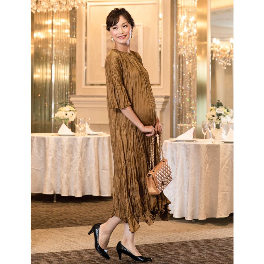 マタニティ フォーマル 服 ワンピース サテン プリーツ 5分袖 シワ加工 ワッシャー 授乳服 結婚式 お宮参り 服装 母親 産前産後 Bo027 授乳服とマタニティ服のsweetmommy 通販 Yahoo ショッピング