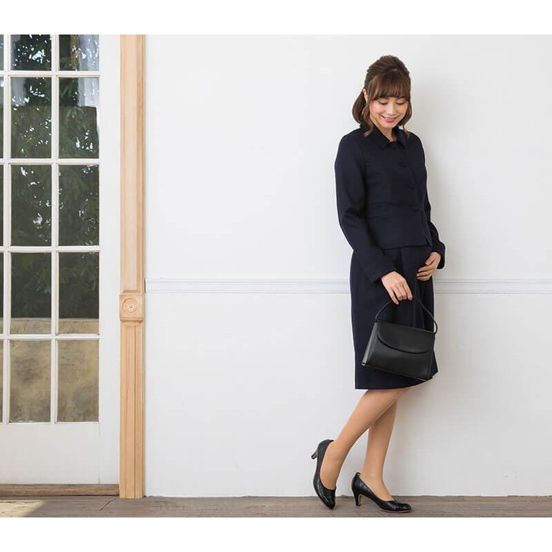マタニティ 服 ジャケット マタニティ フォーマル 長袖 メリノウール ブラックフォーマル 授乳服 ママスーツ 人気_5