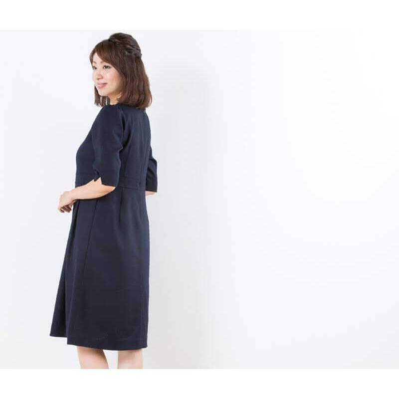 マタニティ服 フォーマル マタニティワンピース 授乳服 メリノウール ブラックフォーマル ママスーツ 人気 試着可_11
