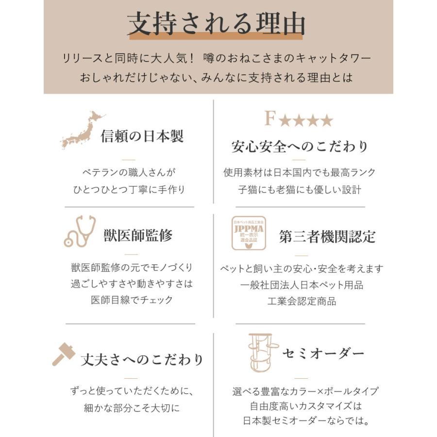 美品 キャットタワー ハンモック おしゃれ レザー スリム 爪とぎ つっぱり 猫 ハイタワー おねこさま ONEKOSAMA 【U2984322938】(18391円)