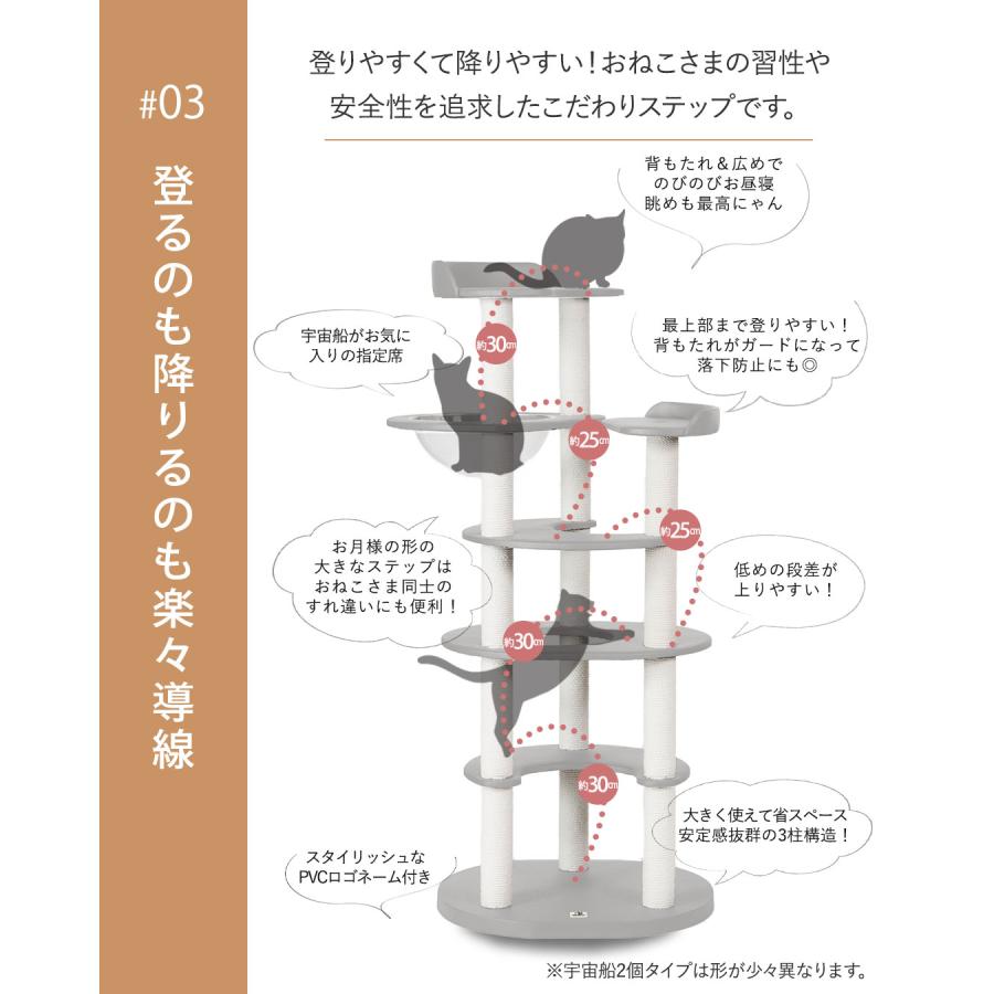 猫 キャットタワー 据え置き おしゃれ ねこ 宇宙船 タワー レザー 日本 