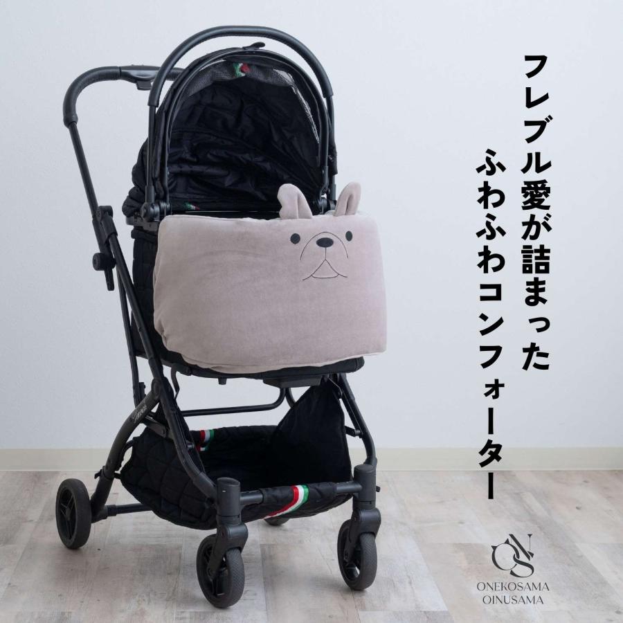 フレンチ　コンフォーター　あごのせ　カートクッション　リボン PET PARADISE（ペットパラダイス） 犬 カート用 クッション ナチュラル