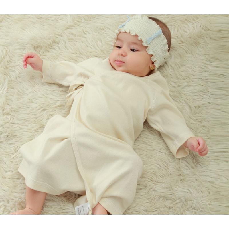 ベビー 長肌着 ベビー肌着 日本製 オーガニックコットン100％ ベビー服 インナー メール便可  [M便 3/6] | SweetMommy(授乳服&マタニティ) | 03