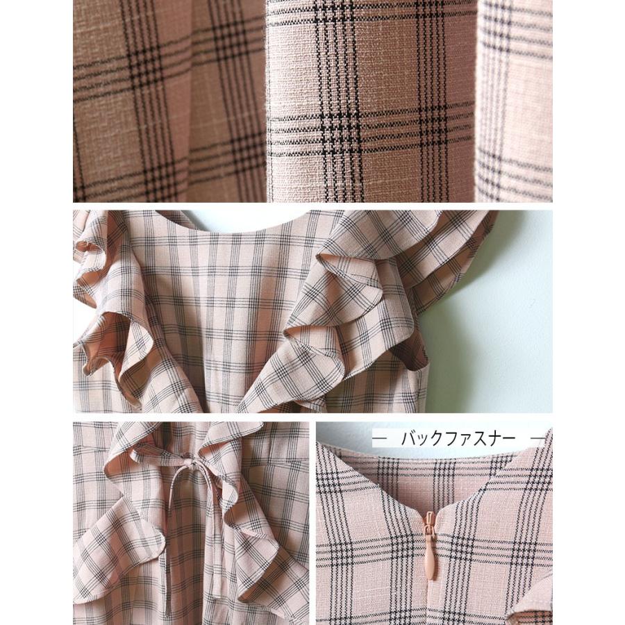 マタニティ ワンピース 服 チェック柄 フリル ロングワンピース 授乳服 産前産後 リンクコーデ ノースリーブ 春 夏 家族コーデ おそろい So 授乳服とマタニティ服のsweetmommy 通販 Yahoo ショッピング