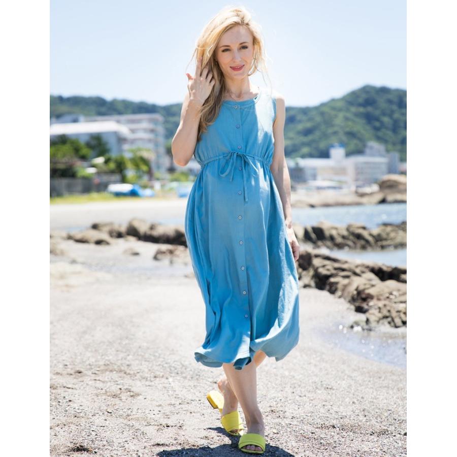 マタニティ 服 ワンピース 夏 授乳服 リネンノースリーブ ロング 3点セット 安い 麻 コットン So5109 授乳服とマタニティ服のsweetmommy 通販 Yahoo ショッピング