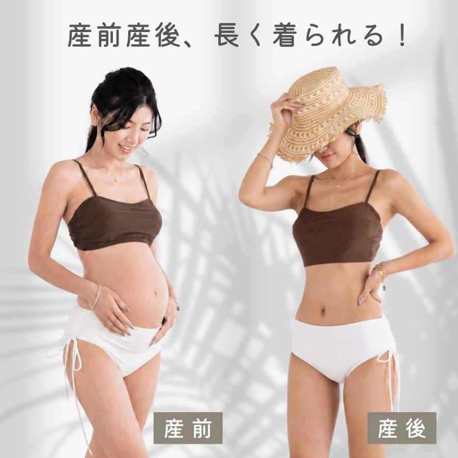 マタニティー水着　産前産後 SweetMommy（スウィートマミー） マタニティ 水着 4点 セット 産前産後