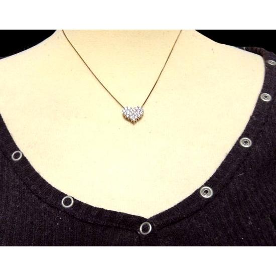 ☆5.00ct☆ハート✨パヴェダイヤモンドK18WGネックレスペンダント 