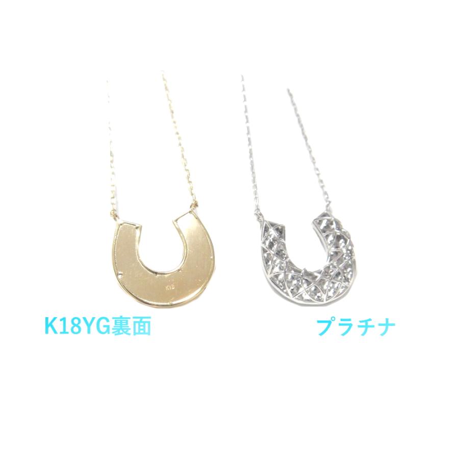 【予約/在庫】【3種のデザイン】超キラキラシリーズ K18 プラチナ ネックレス【地金 スター サークル コイン シューホース 馬蹄 中割れ ギヨシェ彫り】の画像
