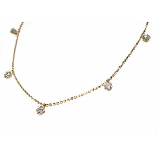【予約】【ランキング1位】定番ステーションサイズアップでデコルテアレンジ！計0.50ct/0.70ct/1.00ctダイヤモンドネックレス【デイリー,ネックレス-ホワイの画像