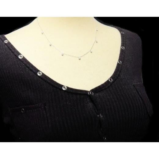 【予約】【小豆】プレミアムステーションデコルテアレンジ！Pt計1.00ctダイヤモンドネックレス【1カラット 1ct】の画像