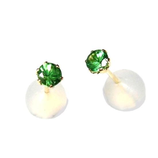 色合いアップ】ネオングリーン！ラウンドブリリアントカットプチK18計  