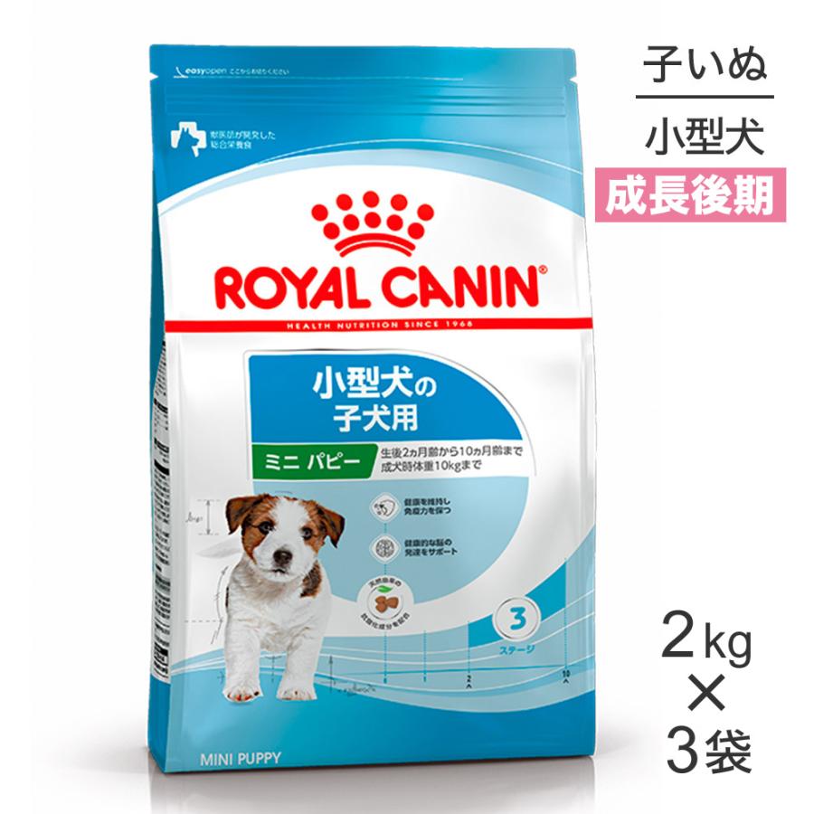 【2kg×3袋】ロイヤルカナン SHN ミニ パピー 小型犬 成長後期の子犬用 生後10ヵ月齢まで (犬・ドッグ)[正規品] | サイズ ヘルス ニュートリション