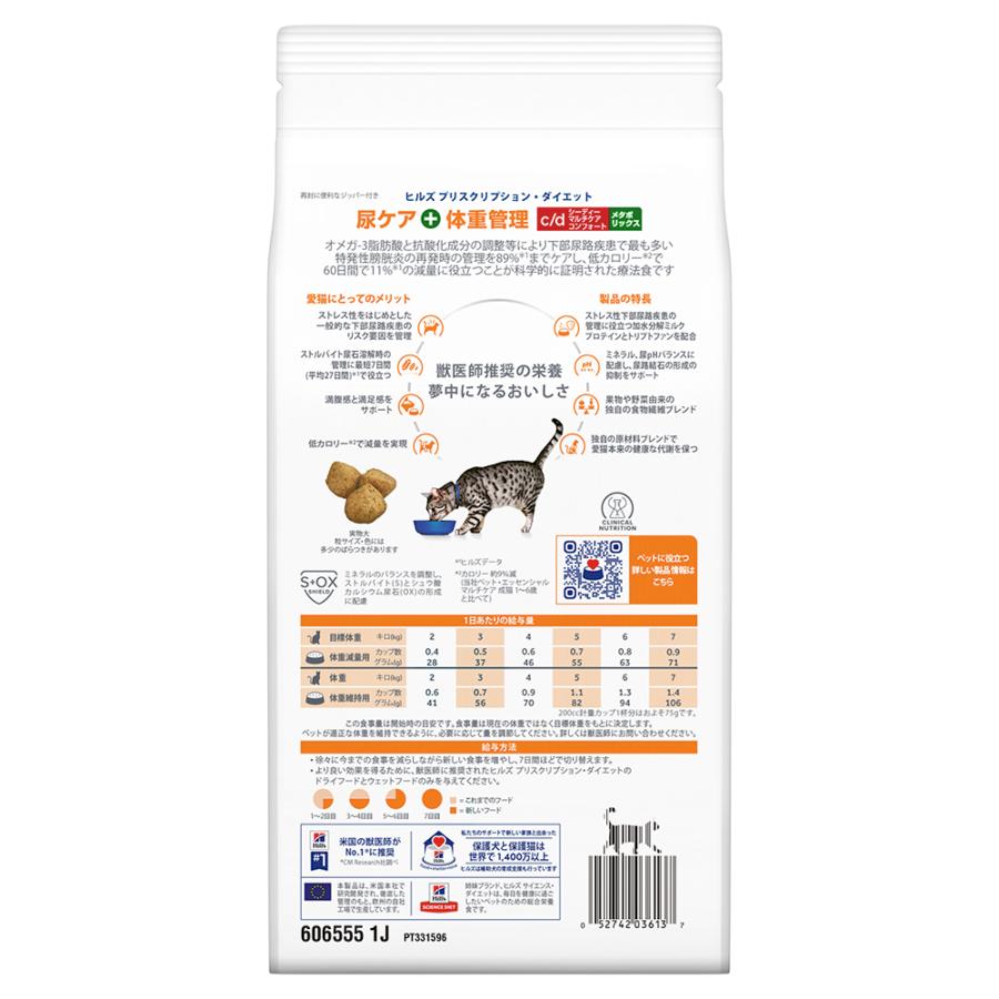 プリスクリプション・ダイエット 【500g×2袋】ヒルズ c/d マルチケア