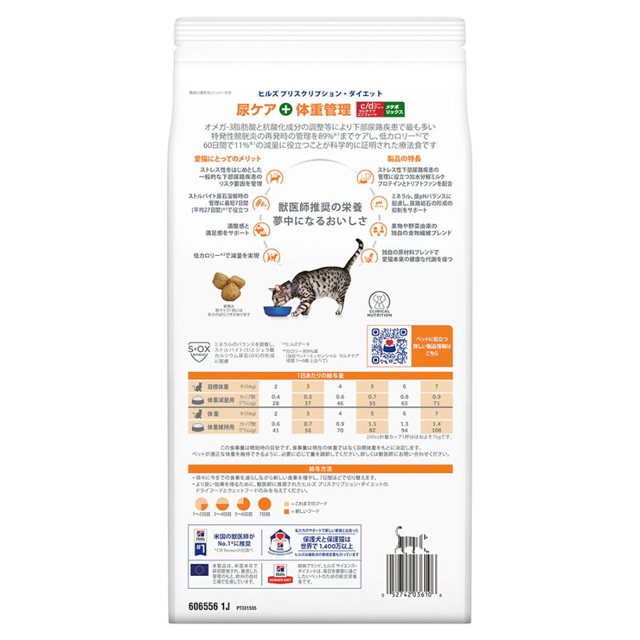 プリスクリプション・ダイエット 【2kg×2袋】ヒルズ c/d マルチケア