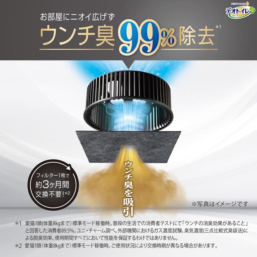 デオトイレ脱臭ファン＋本体(フィルターなし)、砂1袋 デオトイレ ユニ・チャーム 脱臭ファン+ 本体セット システムトイレ