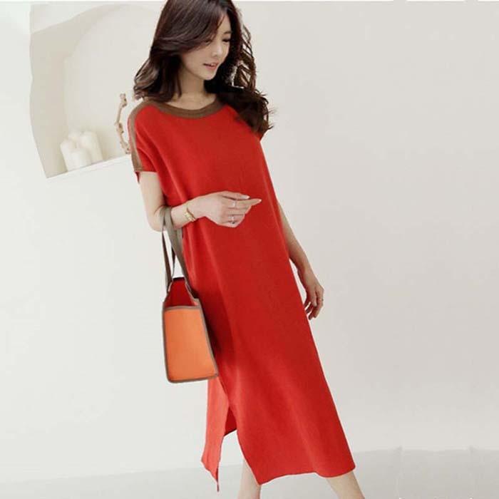 リネンツートーンワンピース レディース ワンピース チュニック ミモレ ロング サイドスリット 大人 上品 麻 リネン混紡 Kyrkeaca6t レディースファッション Haberl Bau De