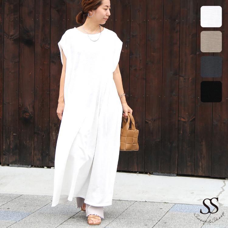 ワンピース レディース 夏 ノースリーブ マタニティ 二の腕カバー ロング丈 マキシ丈 大人 可愛い おしゃれ 上品 ママ ゆったり カジュアル 30代 40代 Sweet Sheep 通販 Yahoo ショッピング