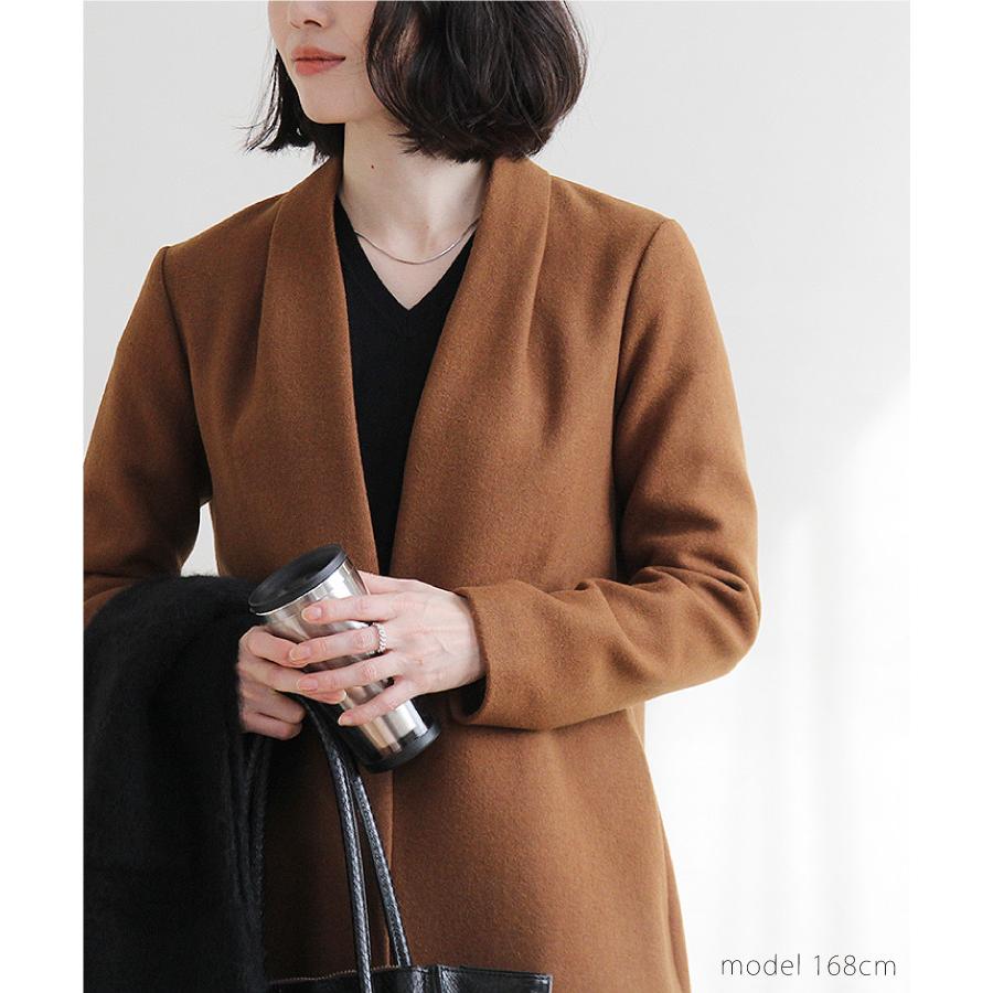 ノーカラーコート レディース コート アウター フォーマル ミディアム丈 卒業式 卒園式 ママ 母 無地 9号 11号 30代 40代 冬 無地 シンプル 大人 上品 ウール Sweet Sheep 通販 Yahoo ショッピング