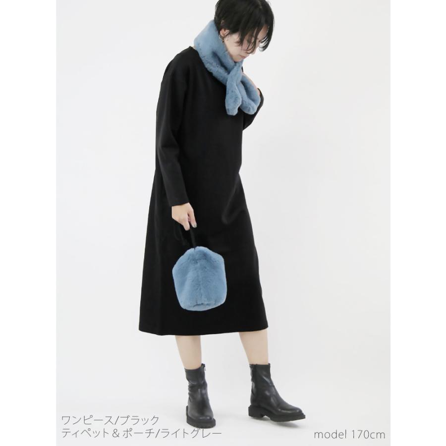 コーデセット レディース 3点 ワンピ ワンピース ゆるぽかワンピ ティペット ポーチ フェイクファー 防寒 裏起毛 30代 40代 冬コーデ かわいい きれいめ Sweet Sheep レディース フォーマル 通販 Yahoo ショッピング