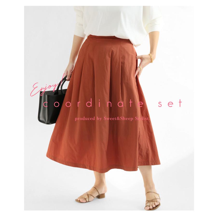 コーデセット ドルマンtシャツ タックボリュームスカート 2点 かわいい きれいめ ゆったり カジュアルスタイル Tシャツ スカート ママ 母 30代 40代 Sweet Sheep レディース フォーマル 通販 Yahoo ショッピング