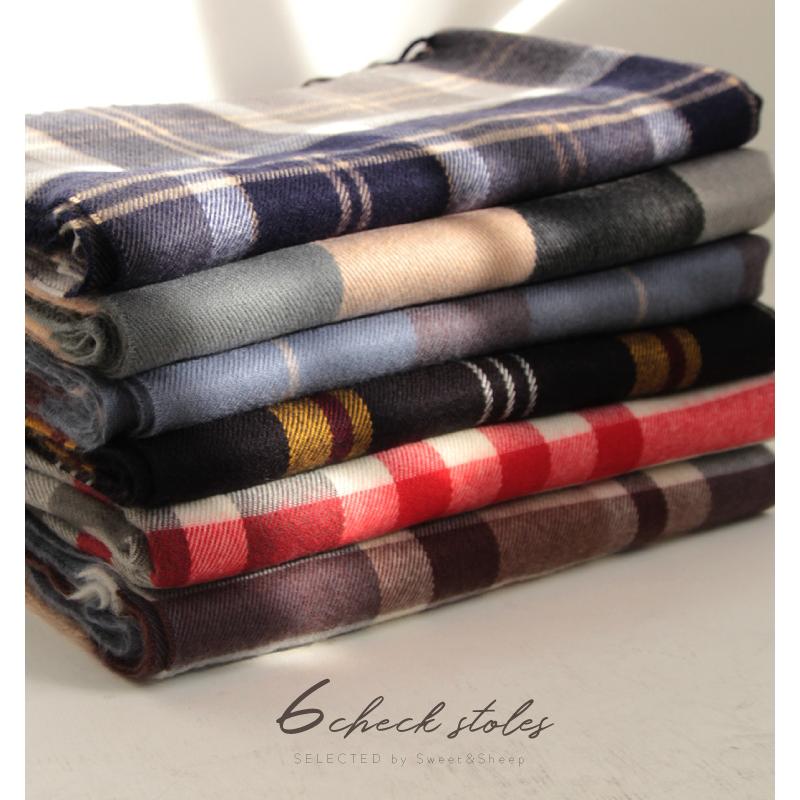 ストール 秋 大判 厚手 タータン チェック柄 小物 ショール ひざ掛け