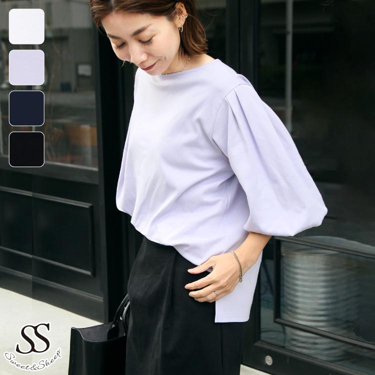 トップス レディース Tシャツ カットソー ゆったり 春物 夏 きれいめ シンプル 無地 きちんと見え カジュアル 30代 40代 ママ 母 おしゃれ 二の腕カバー Sweet Sheep レディース フォーマル 通販 Yahoo ショッピング