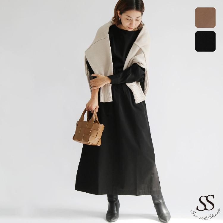 ワンピース ワンピ レディース 秋 30代 40代 ママ ウエストギャザー ロングワンピ ロング ゆったり 女子会 長袖 上品 きれいめ おしゃれ お出かけ 旅行 Sweet Sheep 通販 Yahoo ショッピング