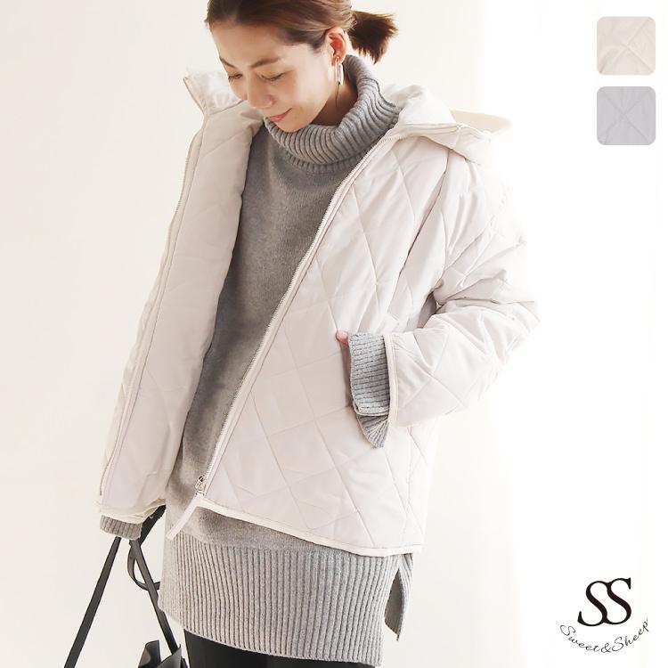 コート アウター レディース ショート丈 ゆったり 30代 40代 綿 コットン100 大人 きれいめ キルティング キルトコート 中綿 フード付 フーディー カジュアル Sweet Sheep 通販 Yahoo ショッピング