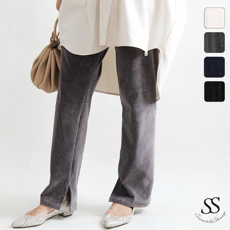 パンツ レディース 秋 冬 ボトムス レギパン 綿 伸びる 30代 40代 ウエストゴム リラックスパンツ 着回し シンプル 大人 楽ちん ゆったり Sweet Sheep 通販 Yahoo ショッピング