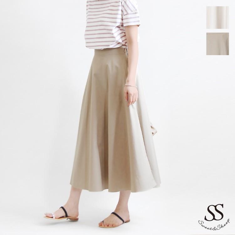 スカート レディース 30代 40代 フレアスカート ロング ロングスカート ウエストゴム キレイめ 大人カジュアル Sweet Sheep 通販 Yahoo ショッピング