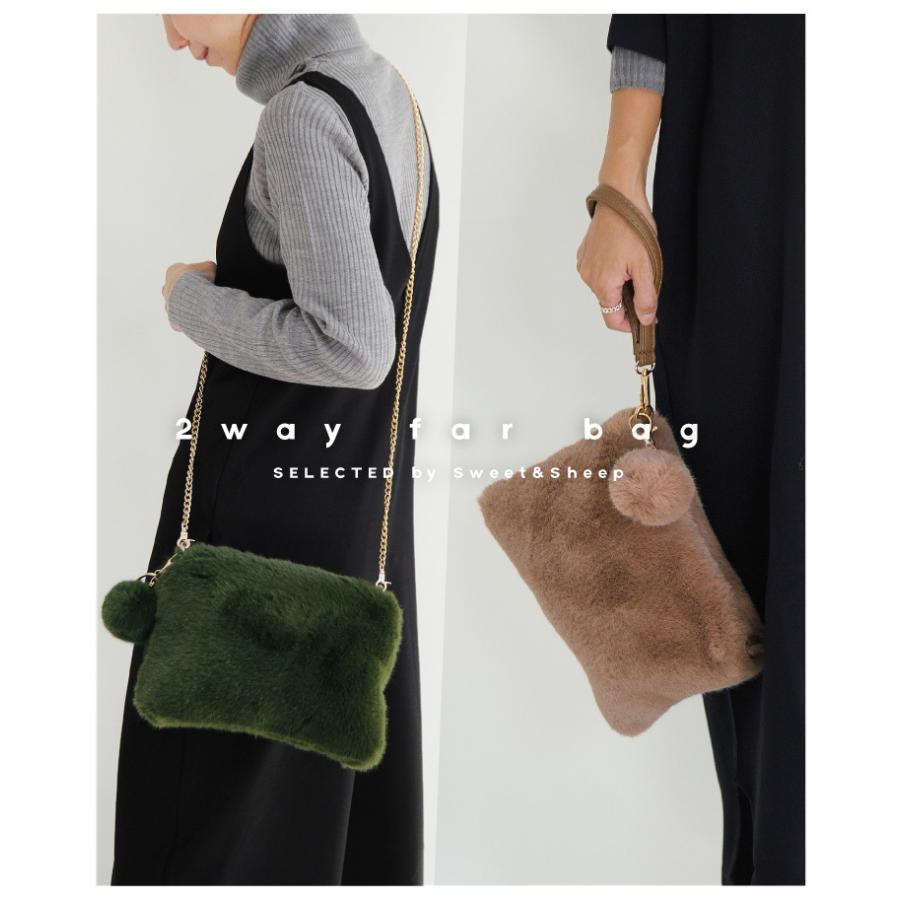 バッグ フェイクファー ファーバッグ エコファー クラッチバッグ クラッチ ファークラッチ ショルダーバッグ チェーン チェーンバッグ 冬 30代 40代 Sweet Sheep 通販 Yahoo ショッピング