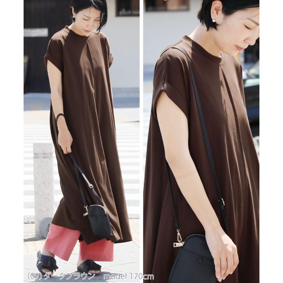 ワンピース 夏ワンピ レディース カットソー Aライン 綿 コットン 100