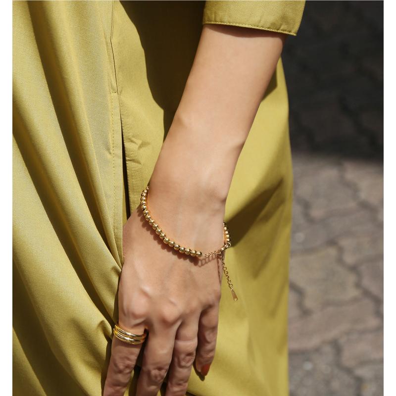 ブレスレット アクセサリー 18k ゴールドメッキ ステンレス 金属