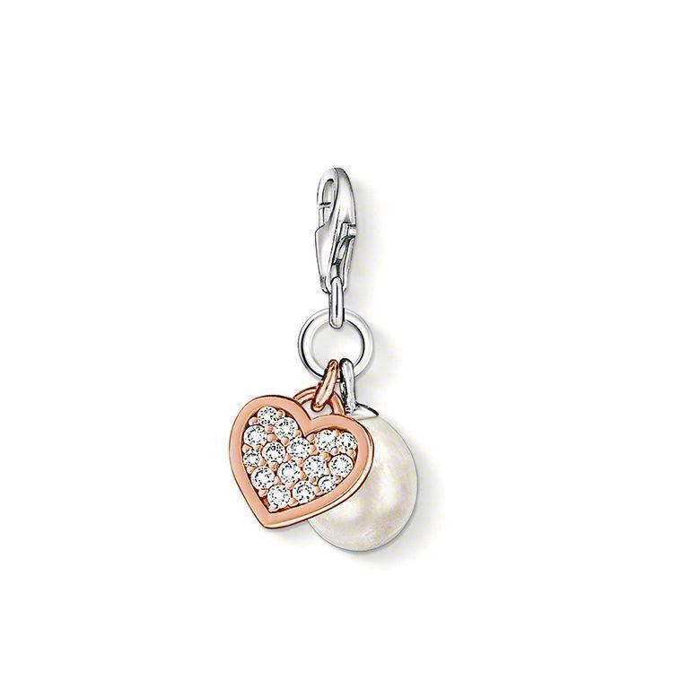 Thomas Sabo チャーム レディース トーマス・サボ ハート 淡水パール 