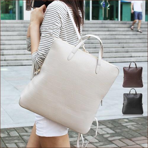 本革 スリム リュック レディース 本革バッグ リュックサック 大容量 クロコ型押し 軽量 牛革 2way 大きめ レザー 通学 通勤 バックパック Backpack クロコ Bp 123 Sweet Asia Shop 通販 Yahoo ショッピング