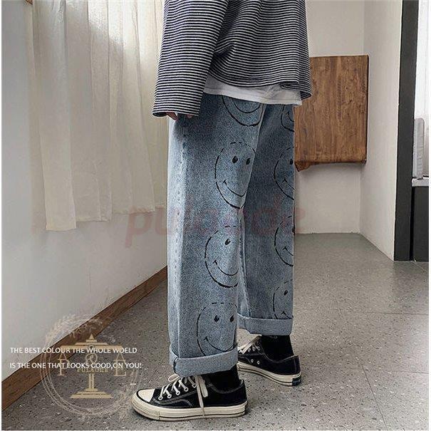 海外ブランド ボトムス パンツ ワイドパンツ メンズ プリント ロゴ 笑顔 春夏秋 ワイドパンツ メンズ デニムジーンズ バギーパンツ ジーパン ジーンズ 美シルエット プリント ロゴ 笑顔 春夏秋 ゆったり Www Threeriversofs Com