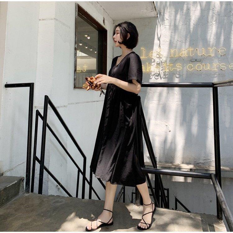 特売 大きいサイズ 着痩せ 前開き オシャレ ワンピース 襟付き 半袖 春夏 マキシ丈ワンピース キレイめ 40代 レディース シャツワンピース 韓国風 30代50代 ゆったり ワンピース サイズ Xl Chauffagevanbrabant Be