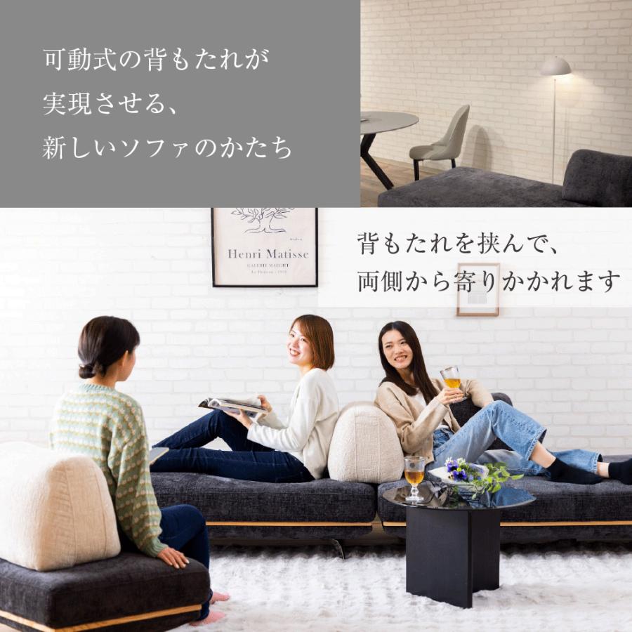 パノラマ24 背もたれクッション 布張り 大きい ずっしり 床置き モダン 背もたれ単品 スイデコ スイートデコレーション