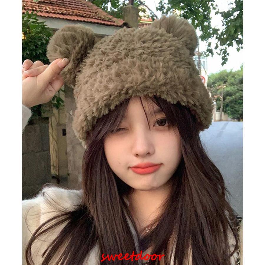 Darich♥クマ耳ニット帽♥ miniministore｜くま耳ニット帽 小顔 レディース 韓国風 | Rakuten