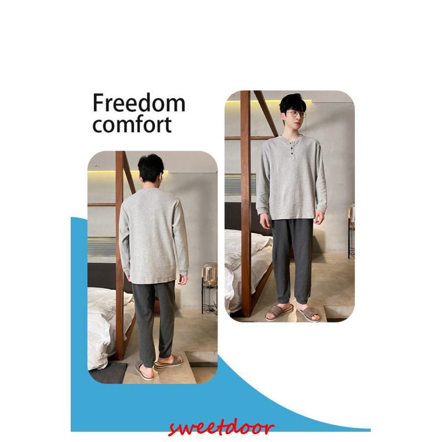 [新品未使用] バリエーションパジャマシャツ&ロングパンツ 上下セット ベージュ UNDER WONDER パジャマ ユニセックスレーヨンパジャマ 長袖