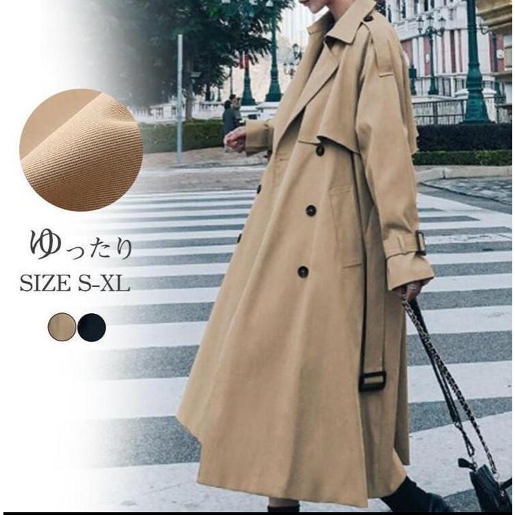 トレンチコート レディース スプリングコート ロング 羽織り ライト