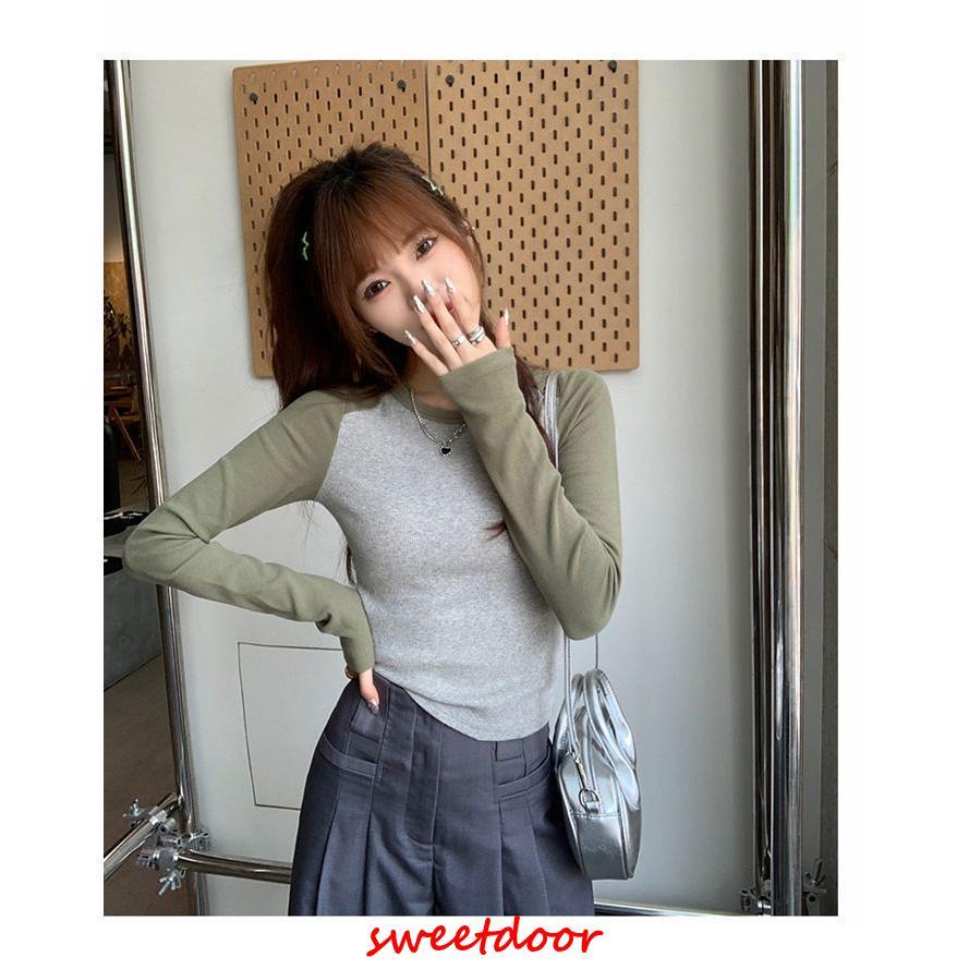 長袖Tシャツ ラグラン レディース トップス クルーネック プル