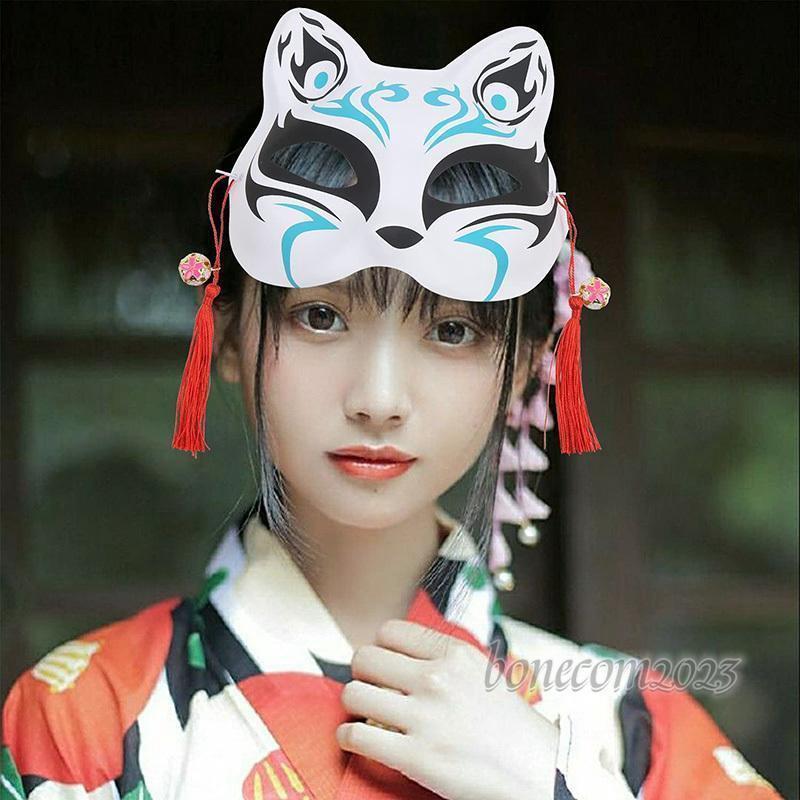 お祭り狐お面 CHENLONB] 狐 お面 10枚セット キツネ面 和風 仮面お面 簡単装着