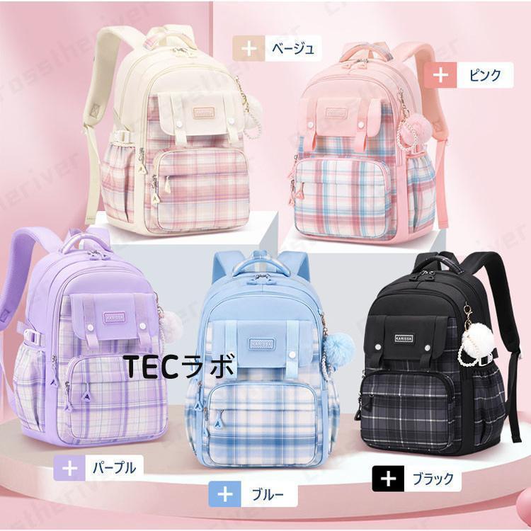 キッズリュック ピンク チェック柄 9g25-01.jpg