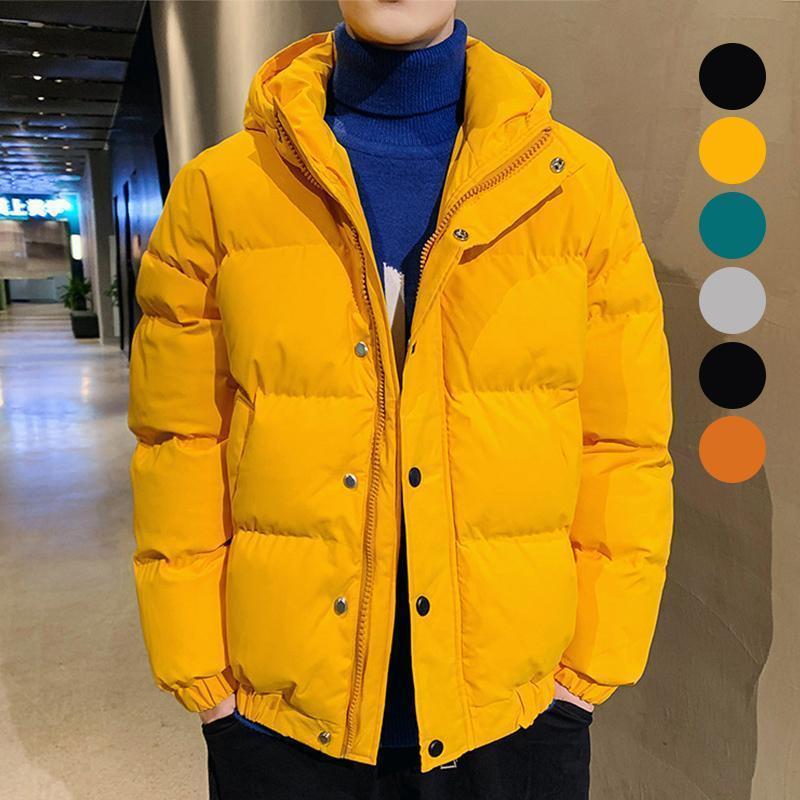 メンズ 中綿 フード付き ショート コート 男性 おしゃれ 長袖 無地