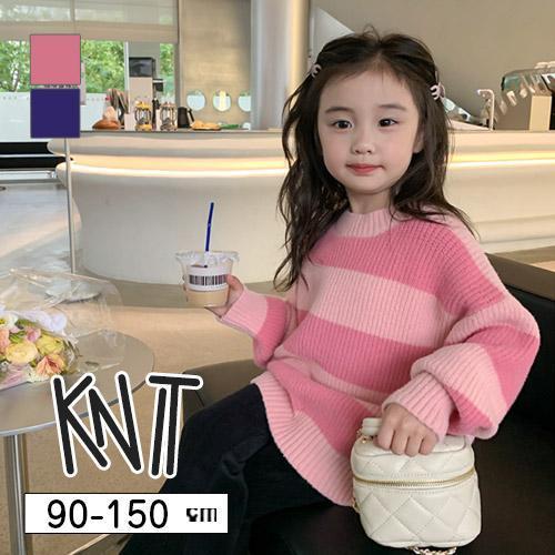 子供服 キッズ トップス 長袖 ニット ボーダー 女の子 ガール 男の子