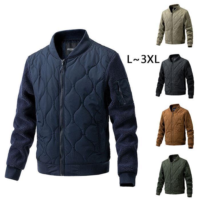 中綿 メンズ 冬 ブルゾン 全5色 アウター コート 軽量 ジャンパー 冬服